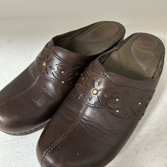 Dansko Dark Brown Leather Mules - Picture 5 of 7